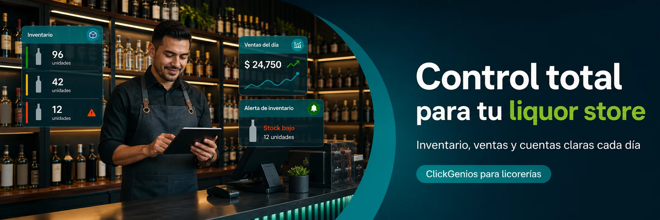 ClickGenios para controlar una licorería